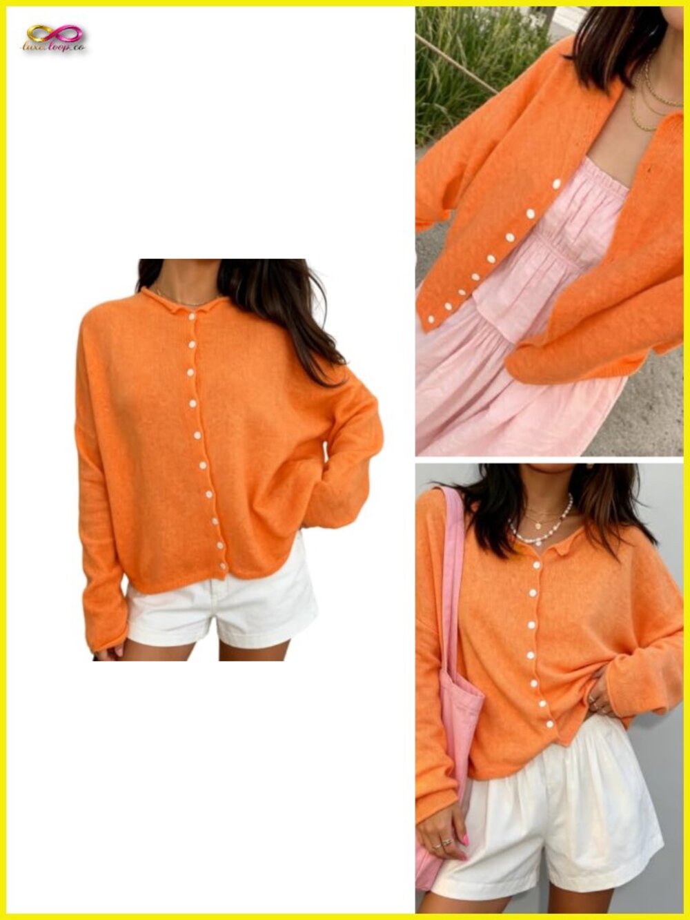 Knit Cardigan Long Sleeve Button Down Loose Y2k Vintage Jumper